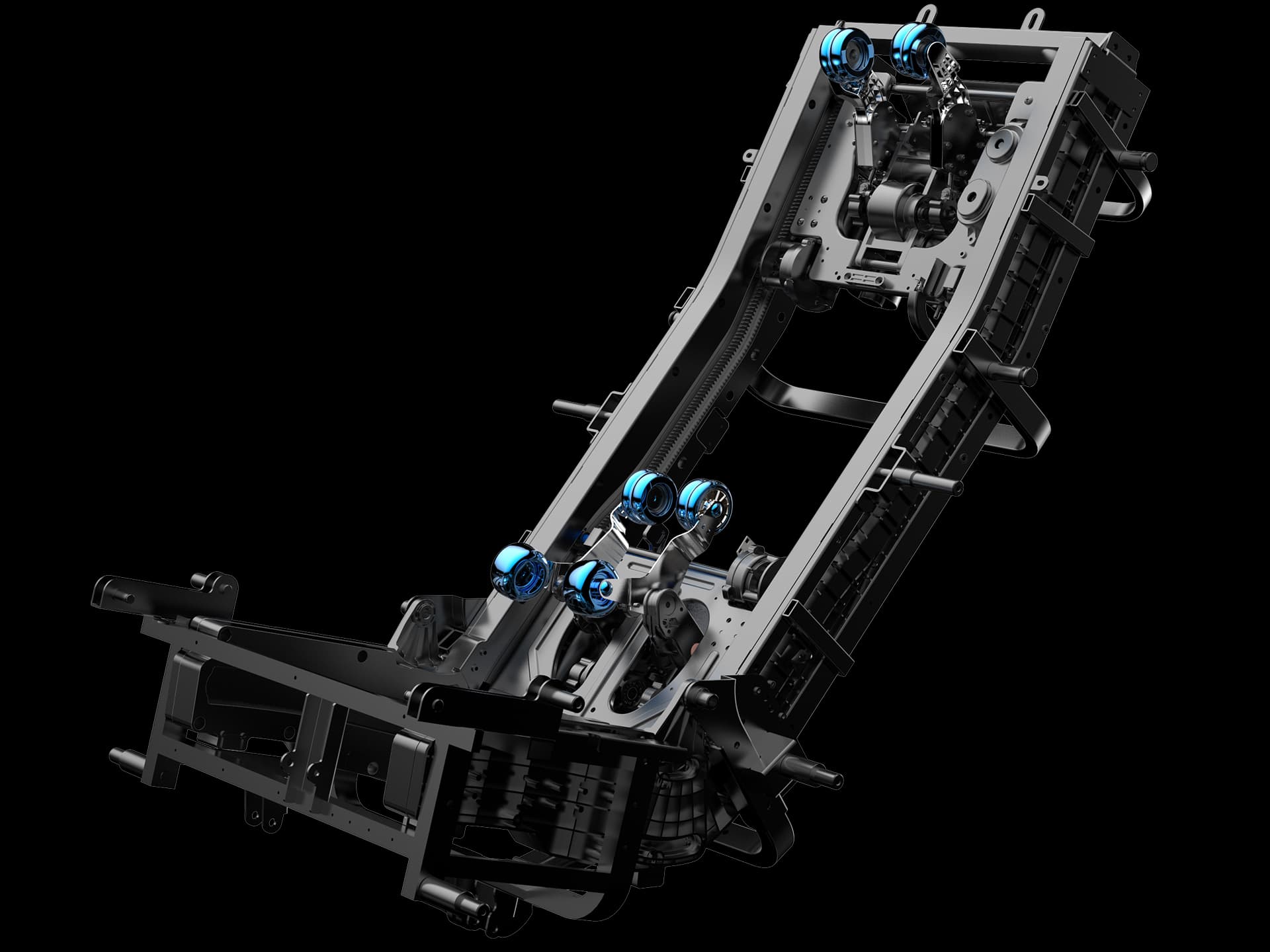 Kettős intelligens masszázsszerkezet 137 cm hosszú, 164 fokos SL-íves sínen